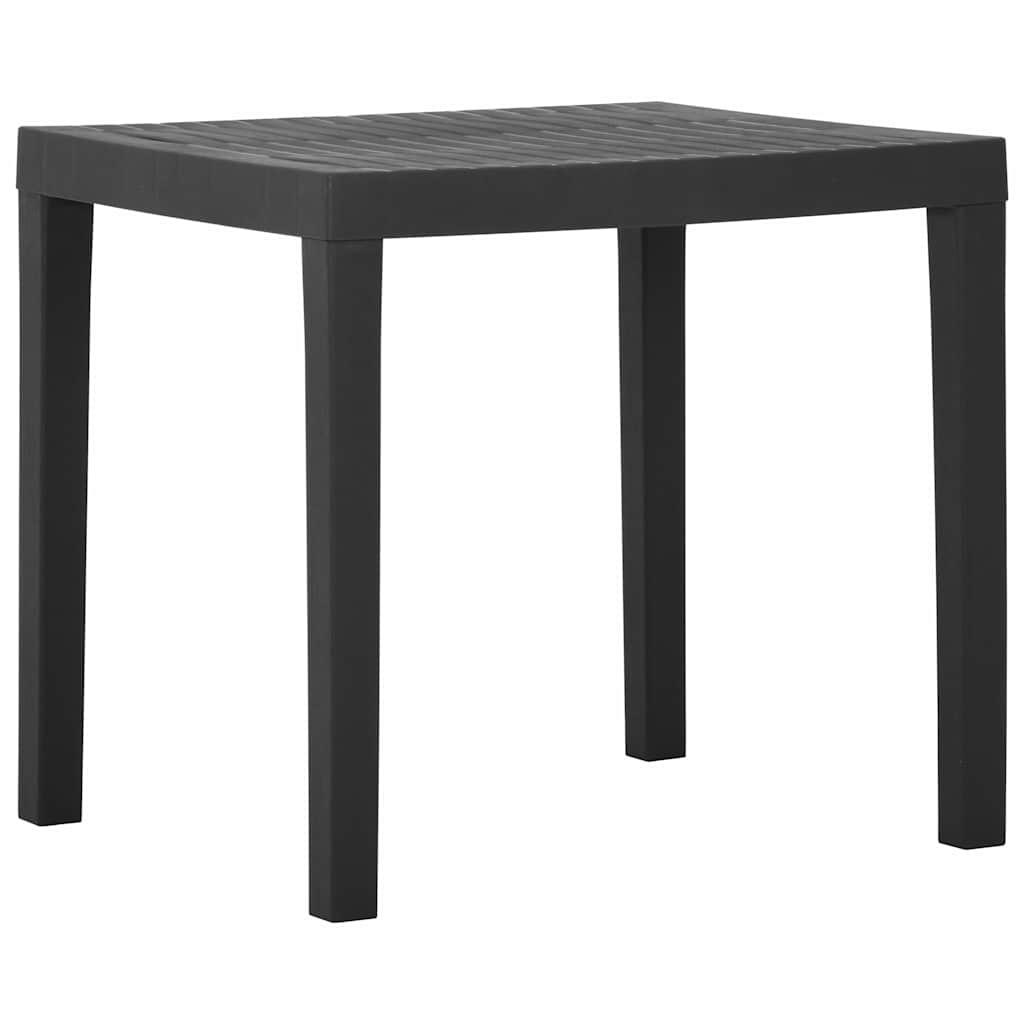 Mesa de jardín de plástico gris antracita 216x90x72 cm