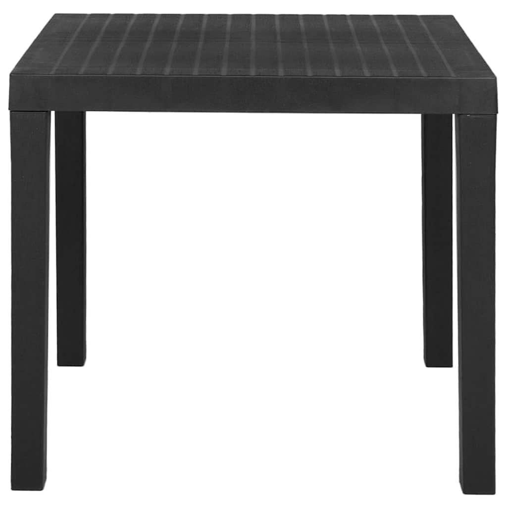 Mesa de jardín de plástico gris antracita 216x90x72 cm
