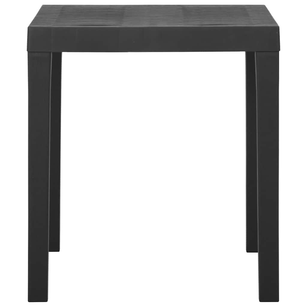 Mesa de jardín de plástico gris antracita 216x90x72 cm
