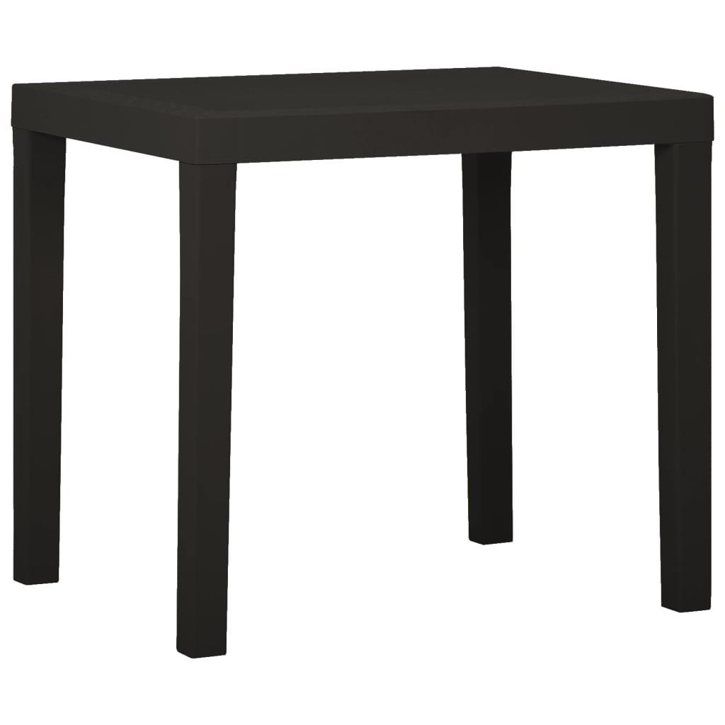 Mesa de jardín de plástico gris antracita 216x90x72 cm