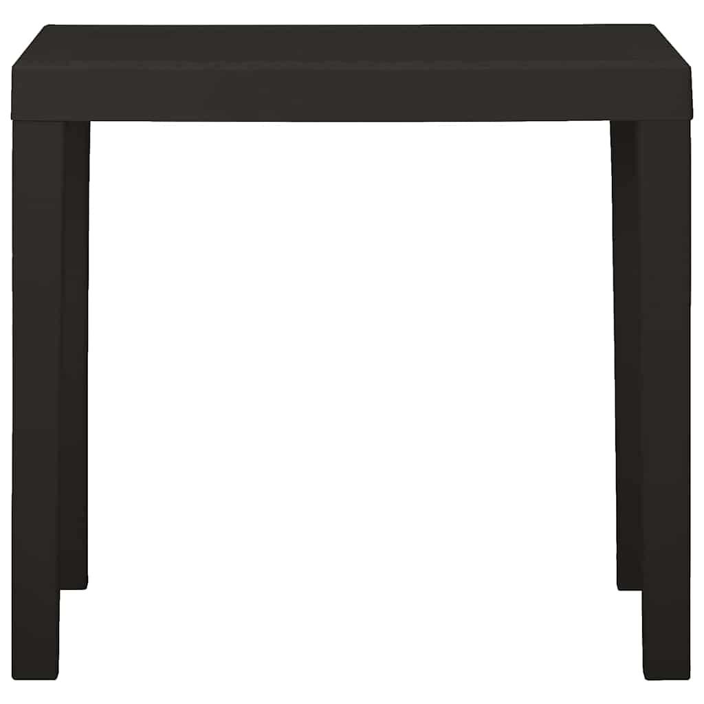 Mesa de jardín de plástico gris antracita 216x90x72 cm