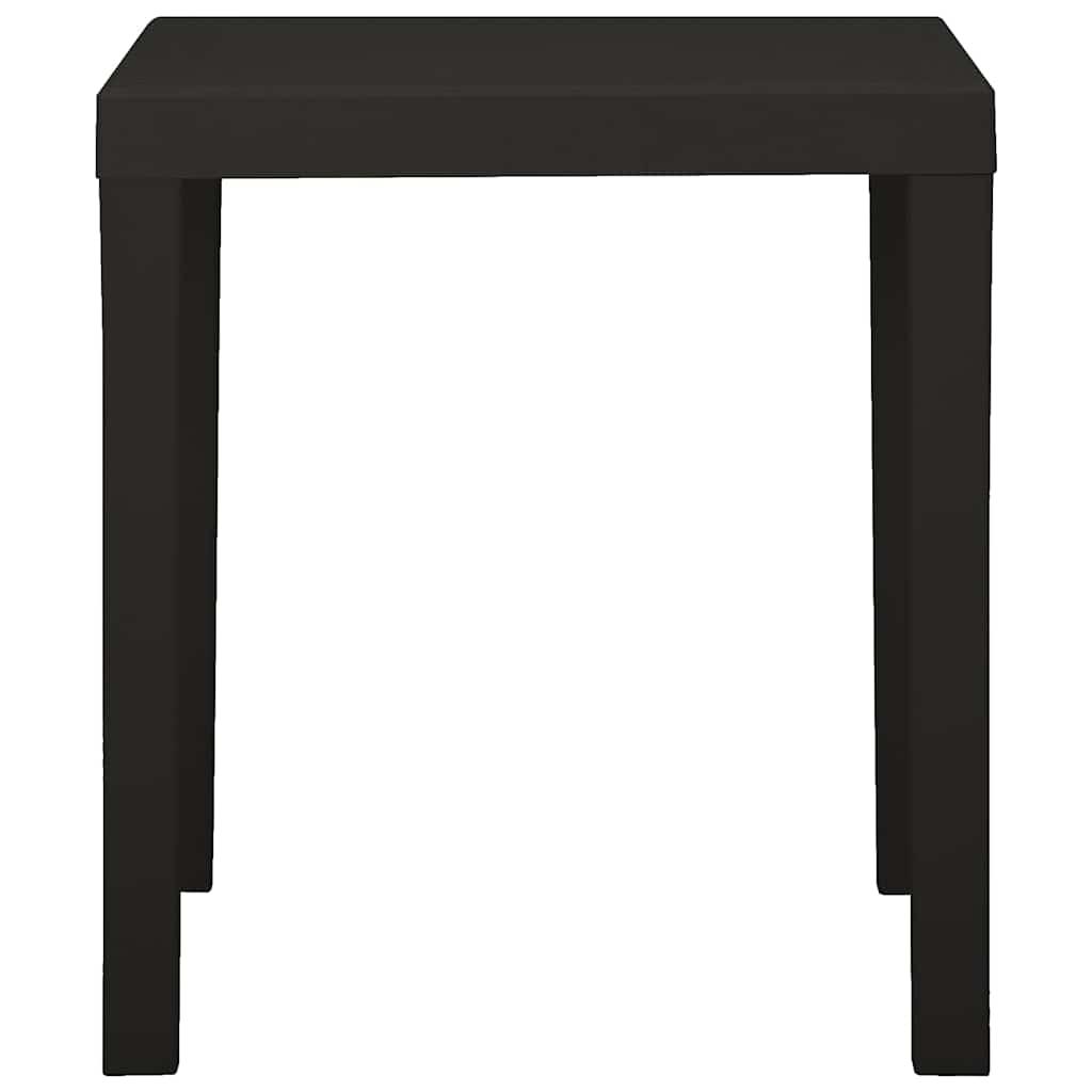 Mesa de jardín de plástico gris antracita 216x90x72 cm
