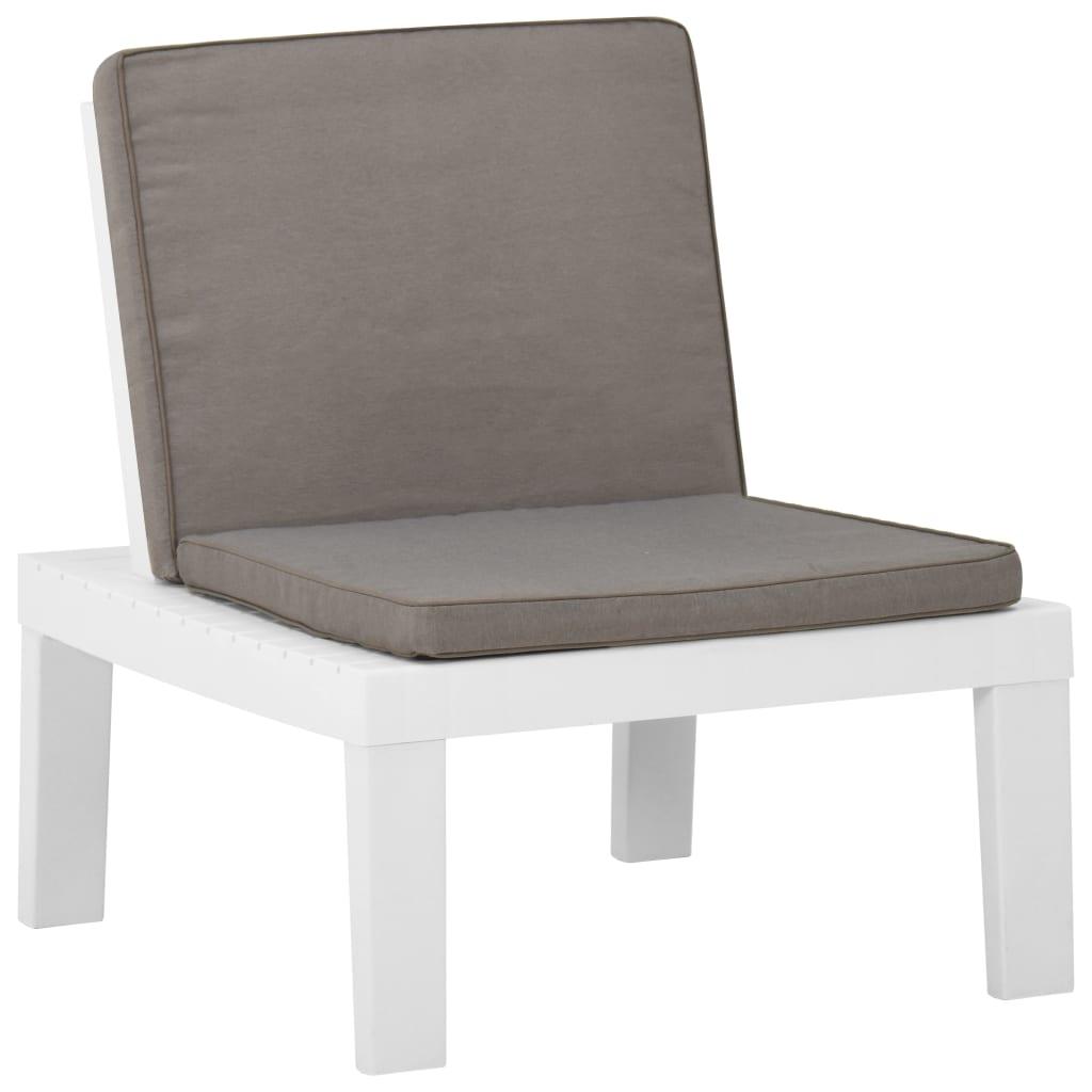 Silla de jardín con cojín plástico