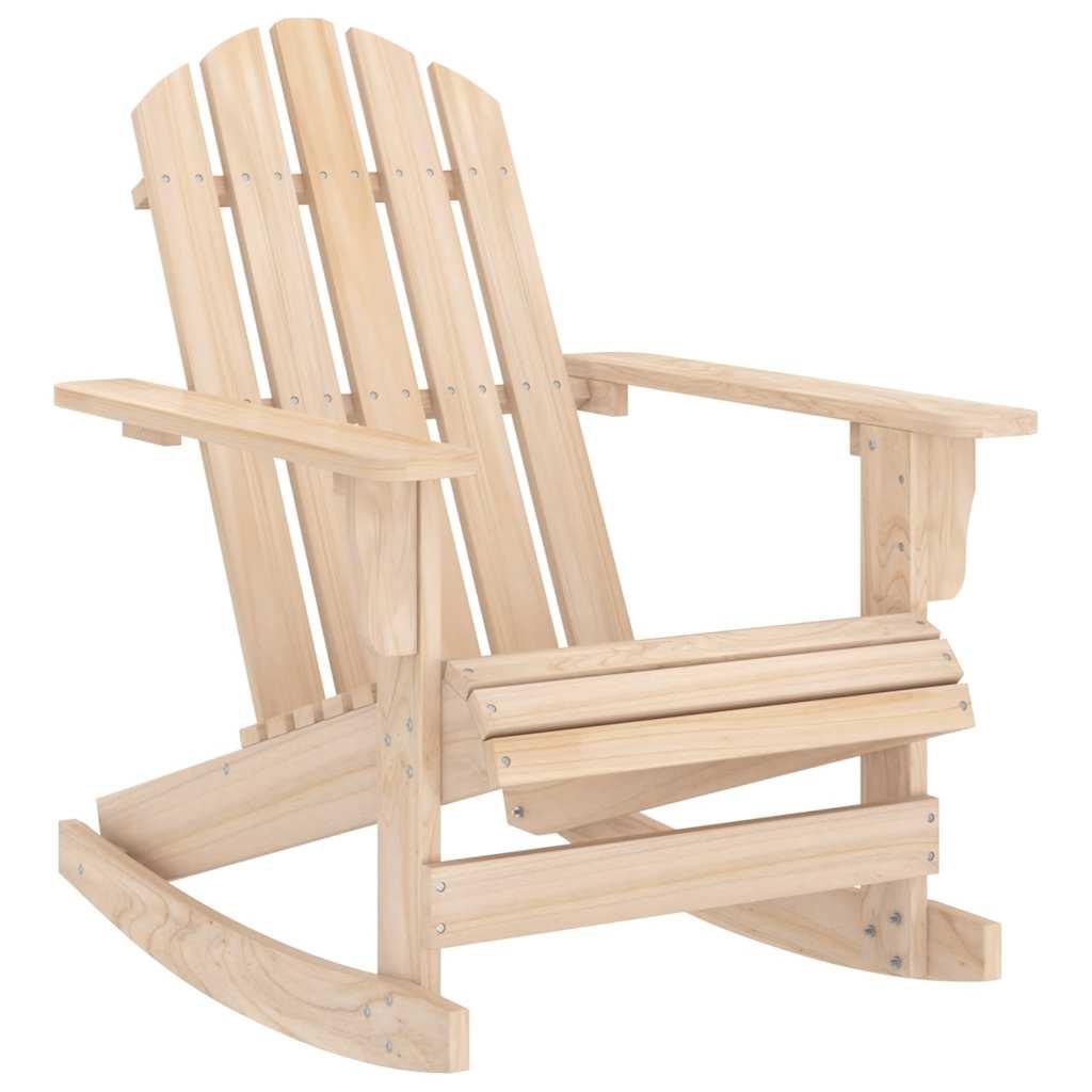 Silla mecedora de madera maciza de abeto