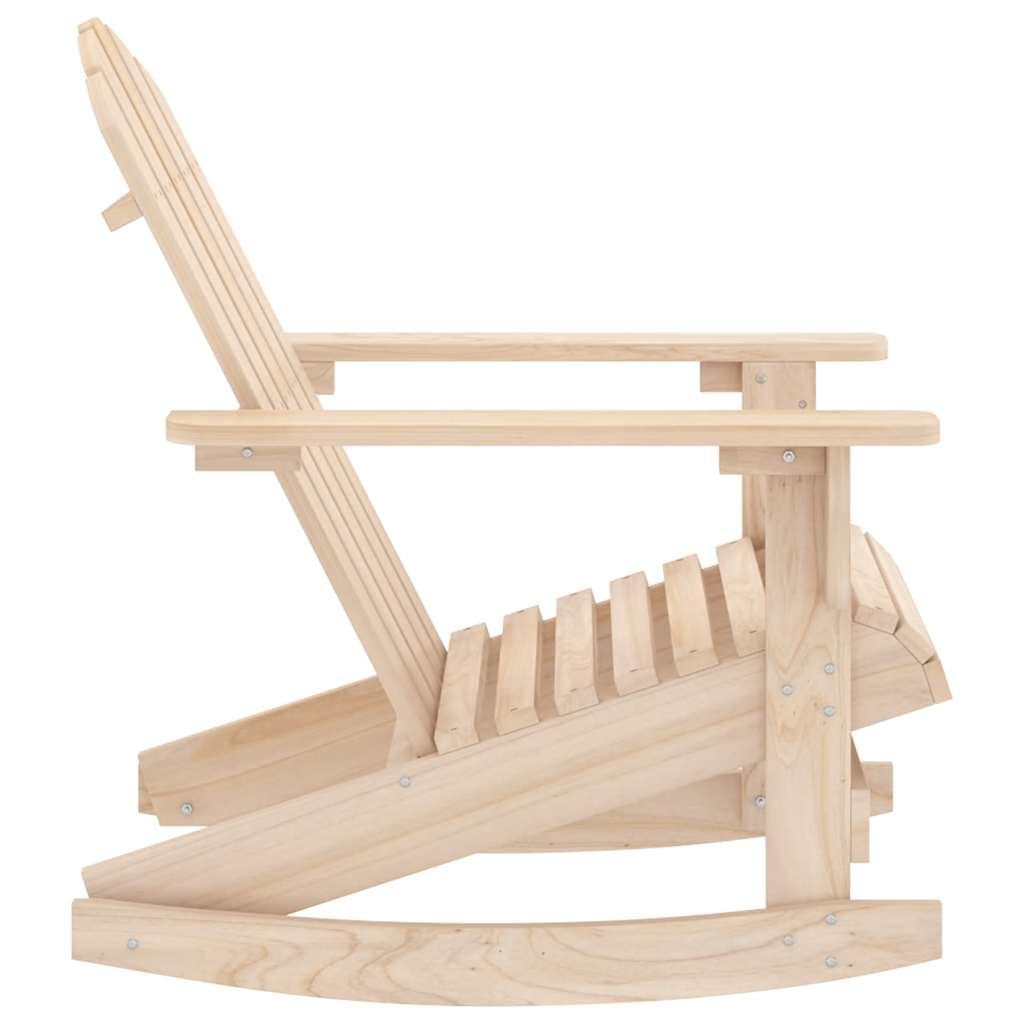 Silla mecedora de madera maciza de abeto
