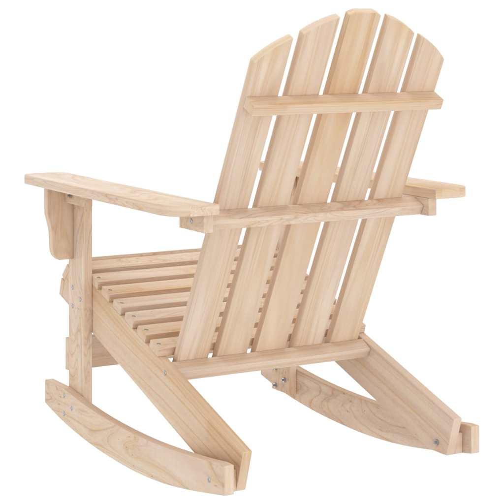 Silla mecedora de madera maciza de abeto