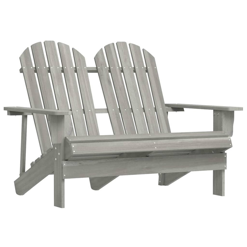 Silla Adirondack de jardín 2 plazas madera maciza