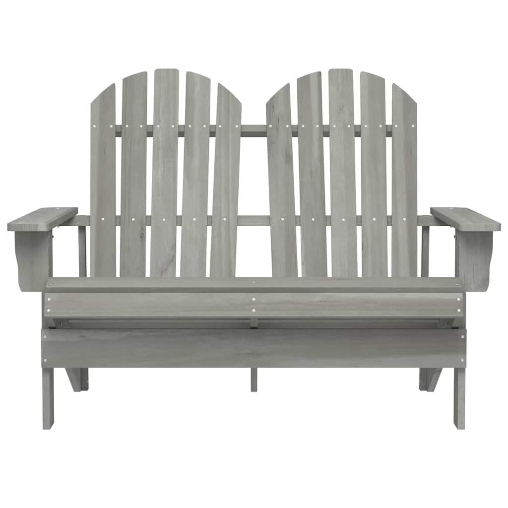 Silla Adirondack de jardín 2 plazas madera maciza