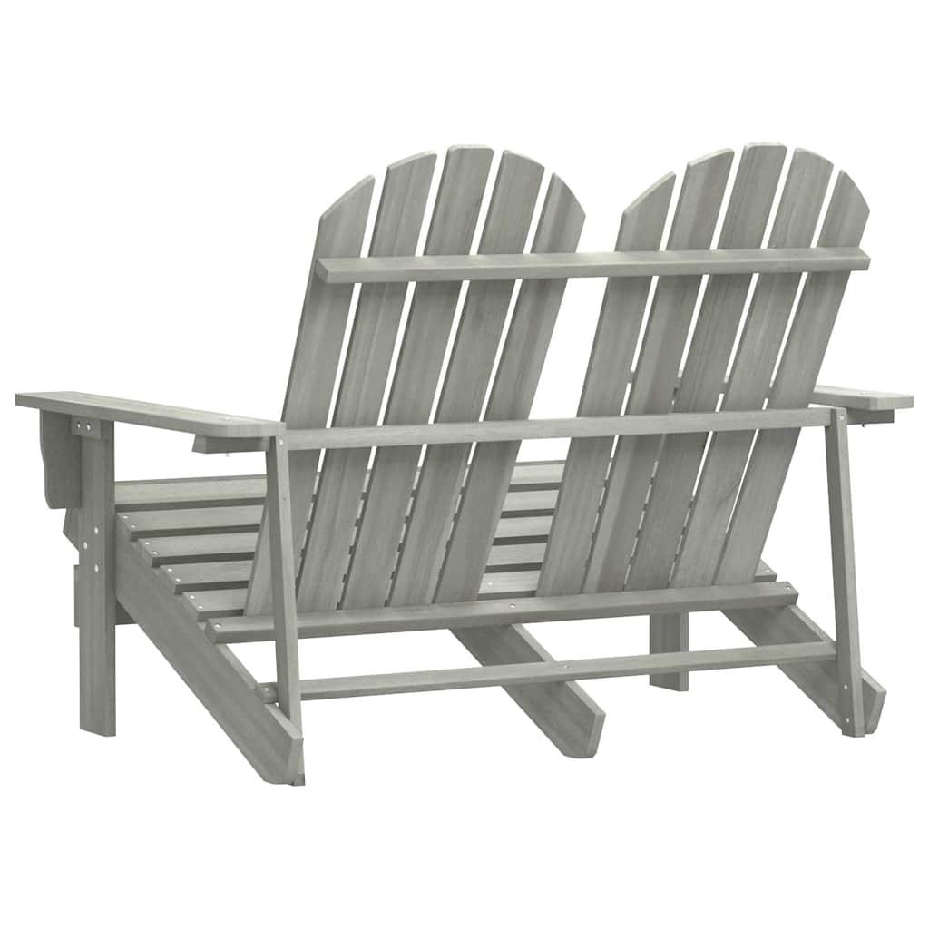 Silla Adirondack de jardín 2 plazas madera maciza