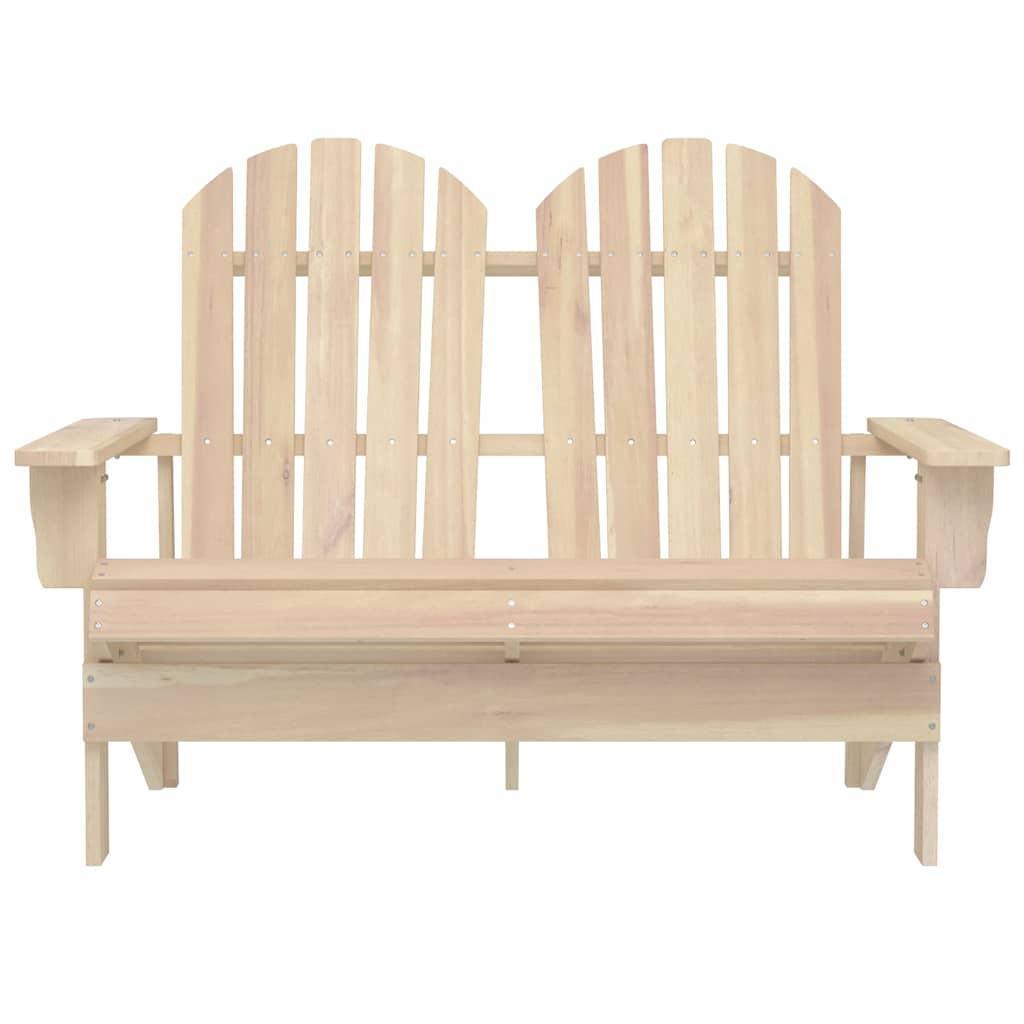Silla Adirondack de jardín 2 plazas madera maciza