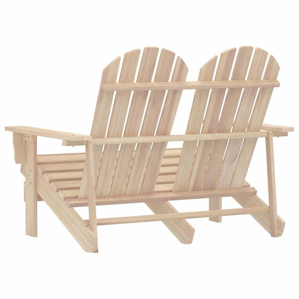 Silla Adirondack de jardín 2 plazas madera maciza
