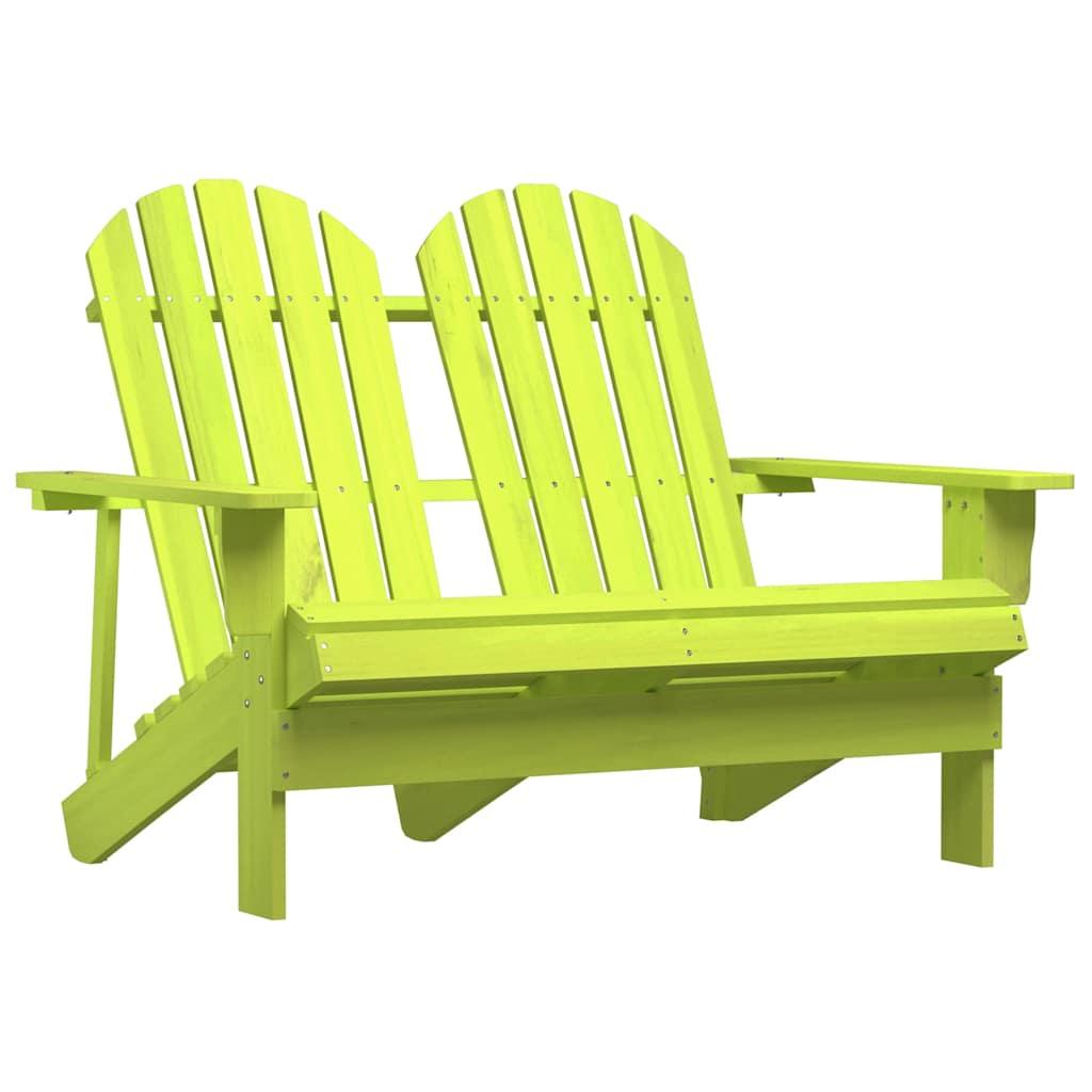 Silla Adirondack de jardín 2 plazas madera maciza abeto naranja