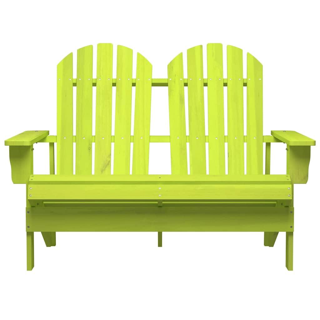 Silla Adirondack de jardín 2 plazas madera maciza abeto naranja