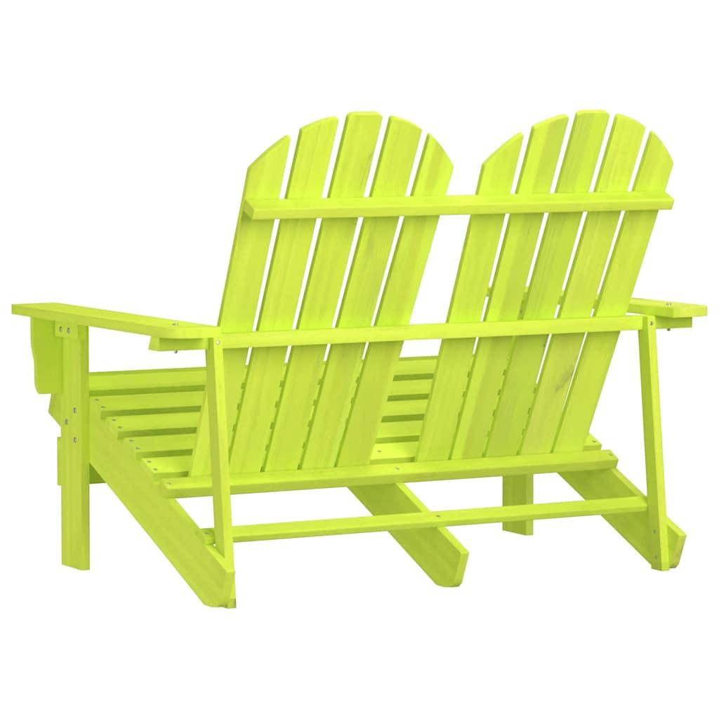 Silla Adirondack de jardín 2 plazas madera maciza abeto naranja
