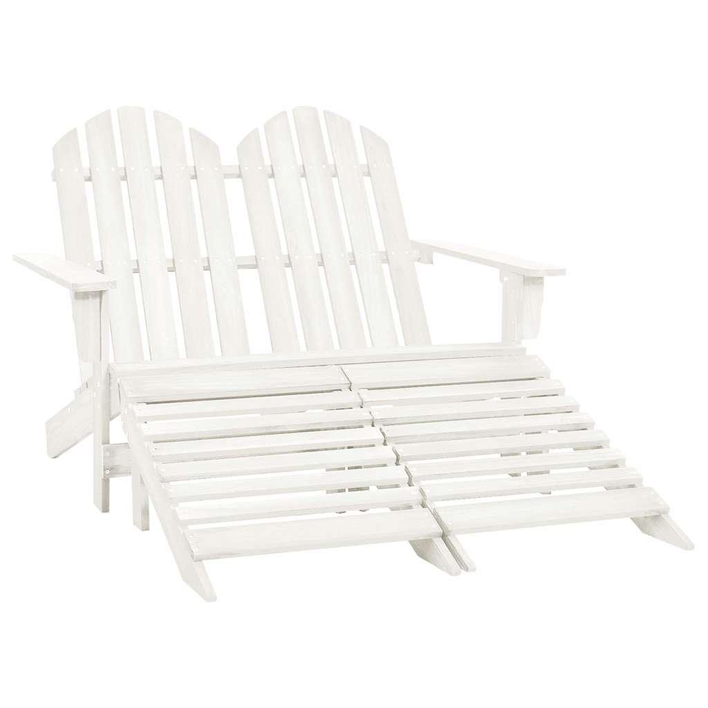 Silla Adirondack de jardín 2 plazas madera maciza