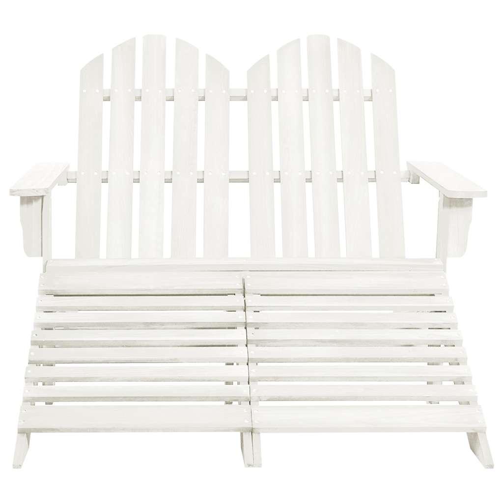 Silla Adirondack de jardín 2 plazas madera maciza abeto naranja