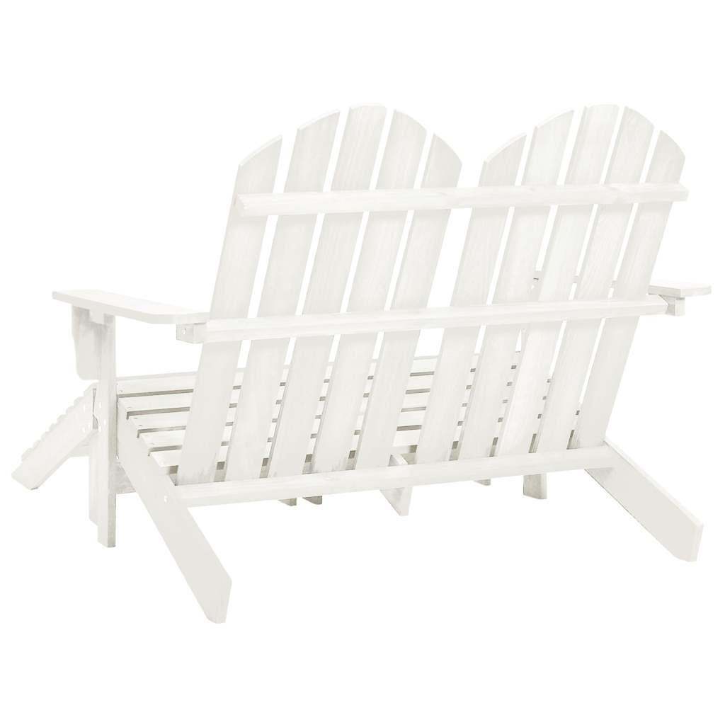 Silla Adirondack de jardín 2 plazas madera maciza