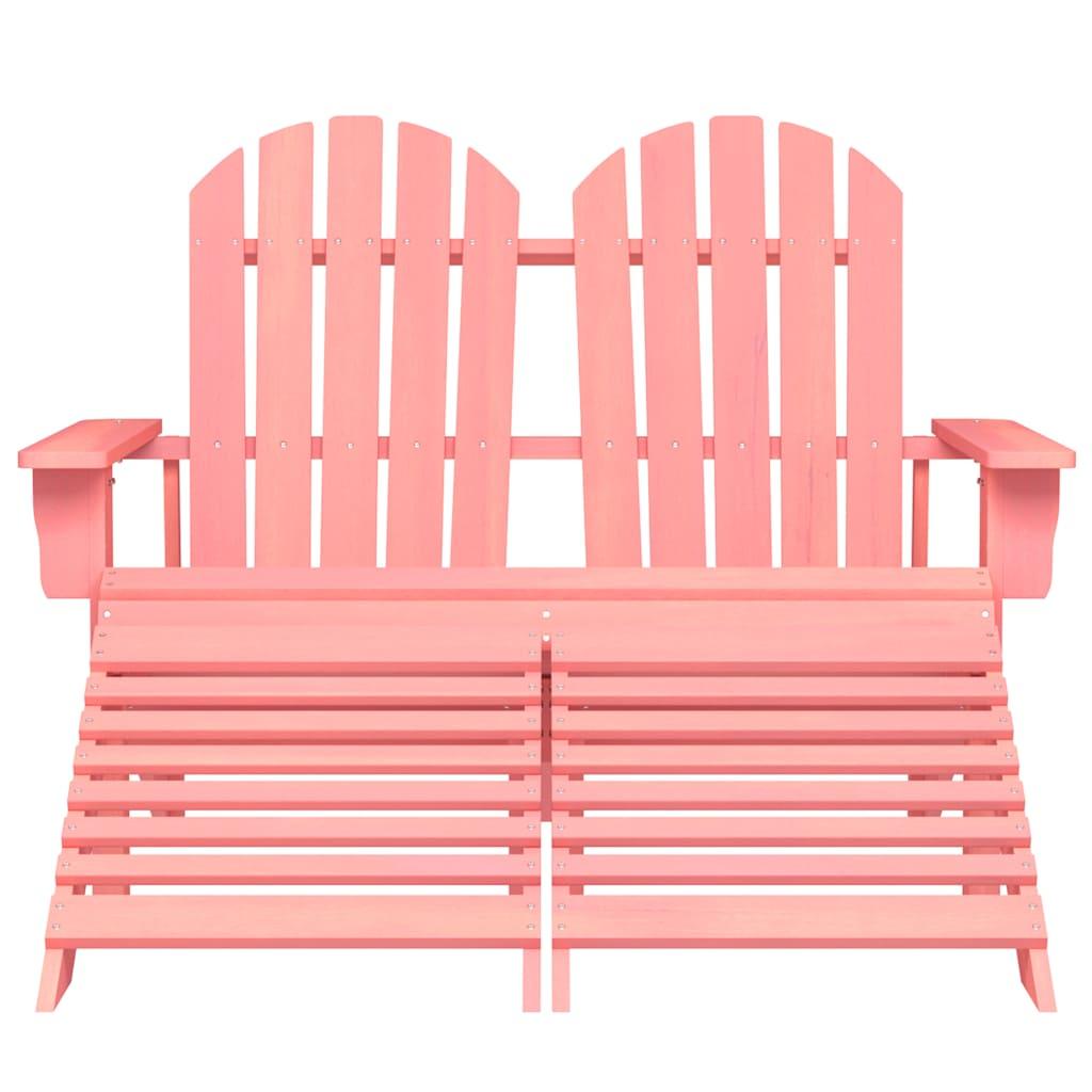 Silla Adirondack de jardín 2 plazas madera maciza