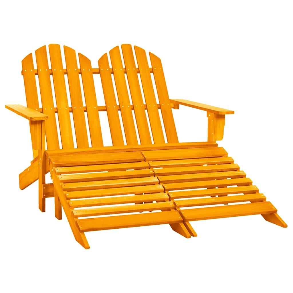 Silla Adirondack de jardín 2 plazas madera maciza