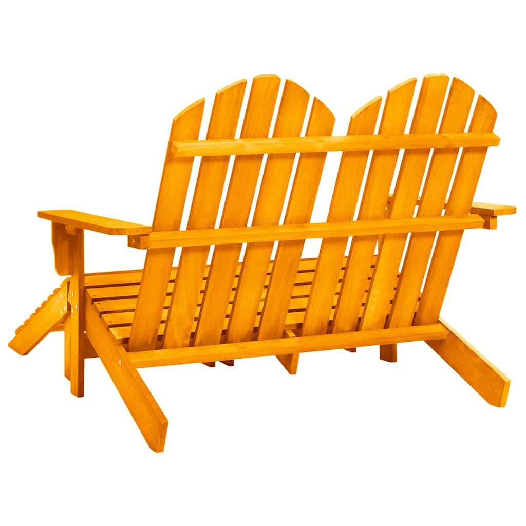 Silla Adirondack de jardín 2 plazas madera maciza