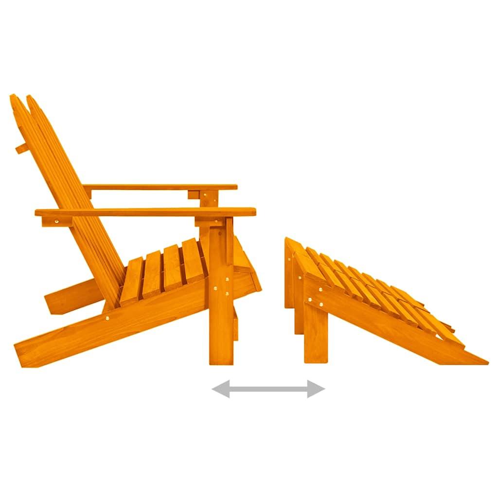 Silla Adirondack de jardín 2 plazas madera maciza