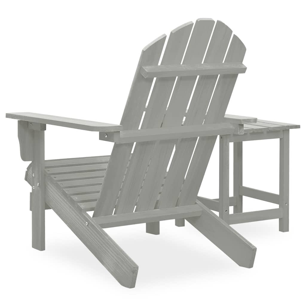 Silla con otomana y mesa jardín Adirondack abeto macizo marrón