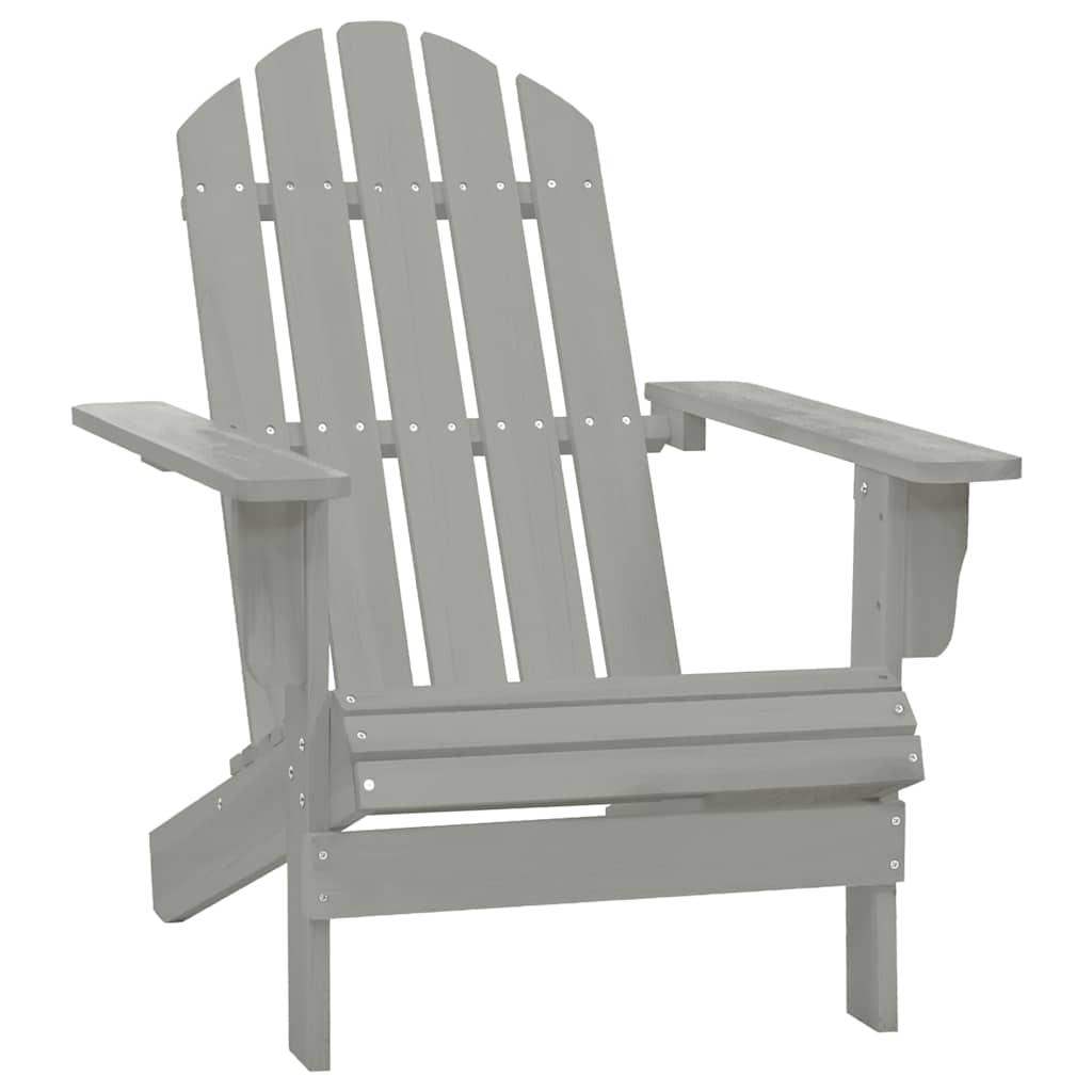Silla con otomana y mesa jardín Adirondack abeto macizo marrón