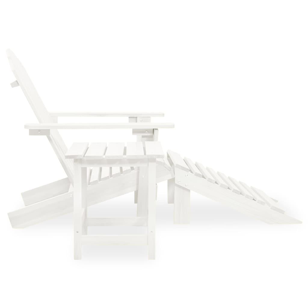 Silla con otomana y mesa jardín Adirondack macizo abeto