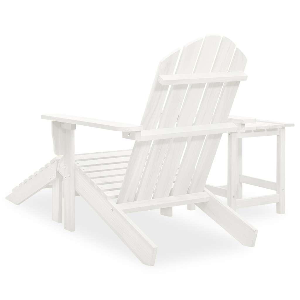 Silla con otomana y mesa jardín Adirondack macizo abeto