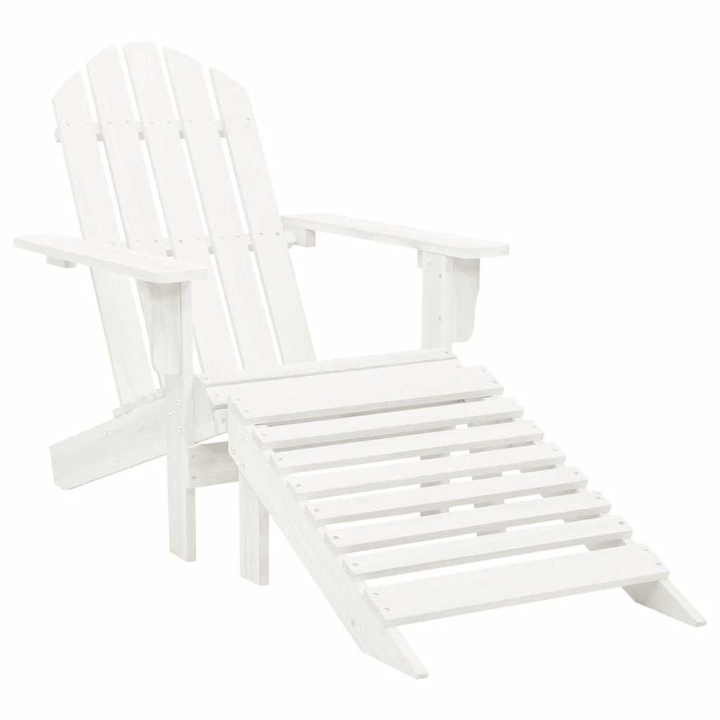 Silla con otomana y mesa jardín Adirondack macizo abeto