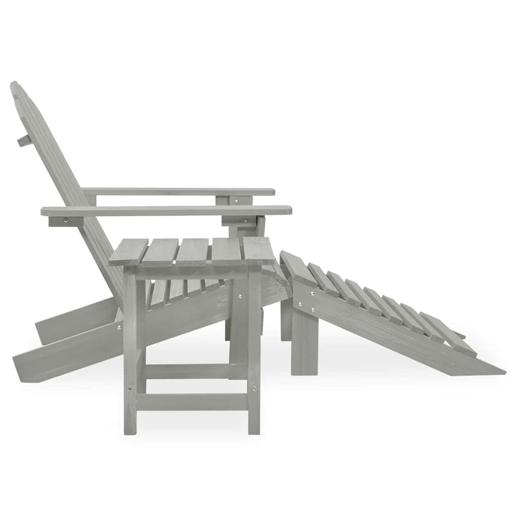 Silla con otomana y mesa jardín Adirondack macizo abeto