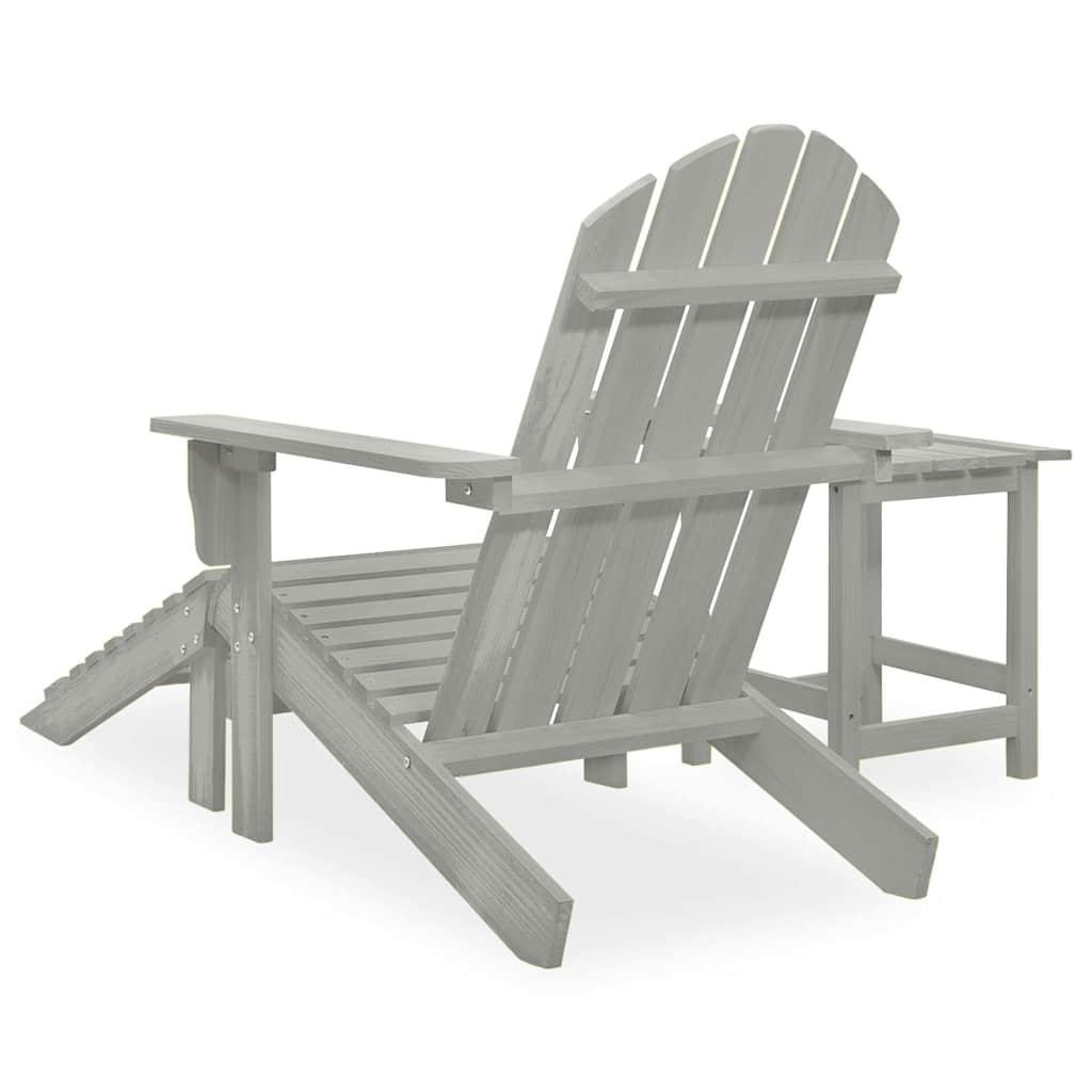 Silla con otomana y mesa jardín Adirondack macizo abeto