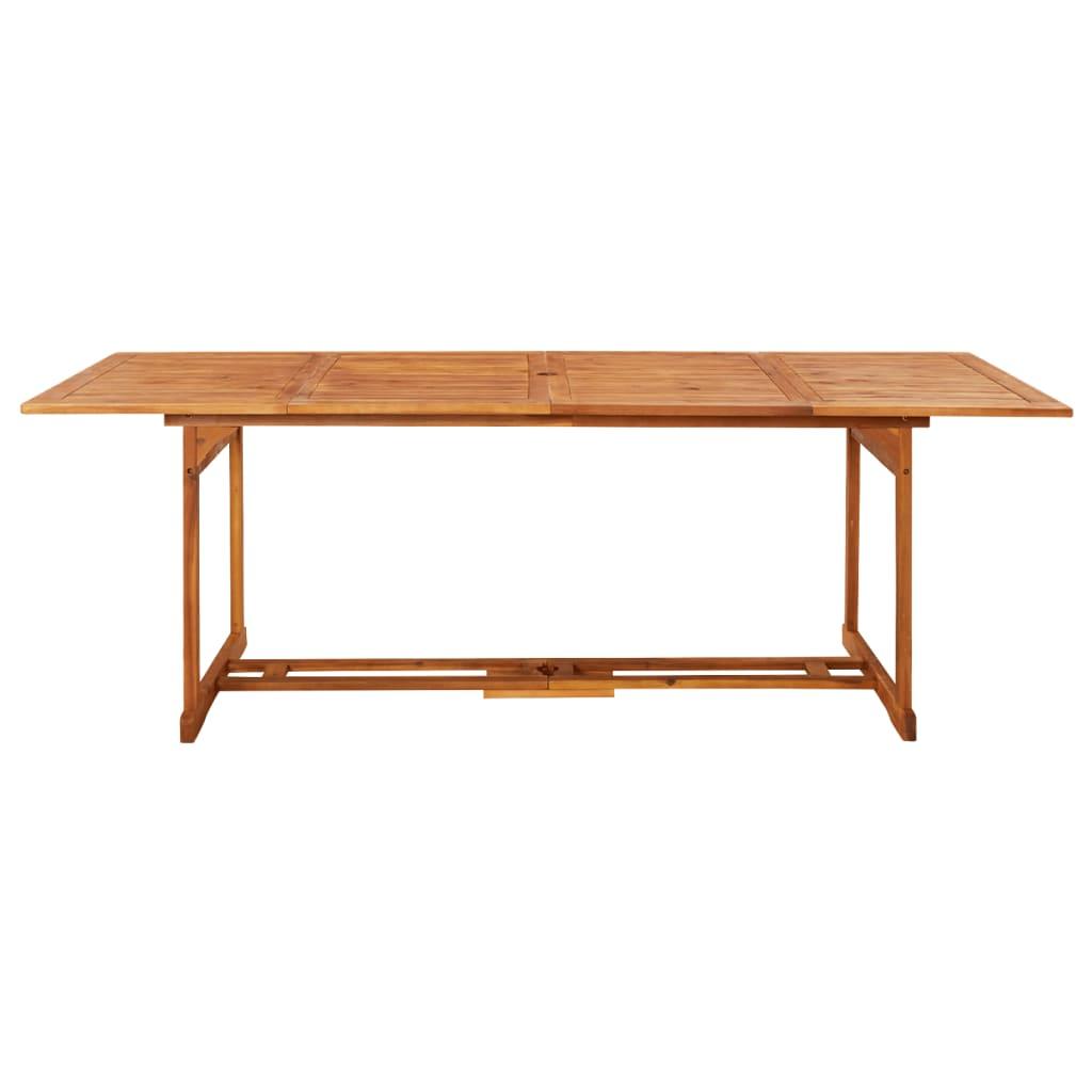 Mesa de comedor de jardín madera maciza de acacia 110x110x75 cm