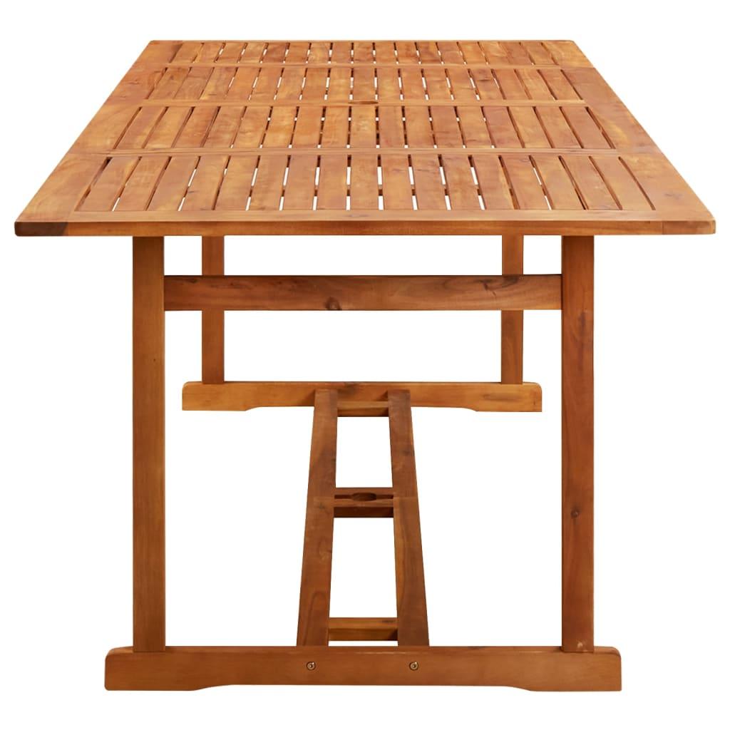 Mesa de comedor de jardín madera maciza de acacia 110x110x75 cm