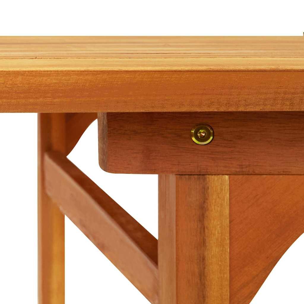 Mesa de comedor de jardín madera maciza de acacia 110x110x75 cm