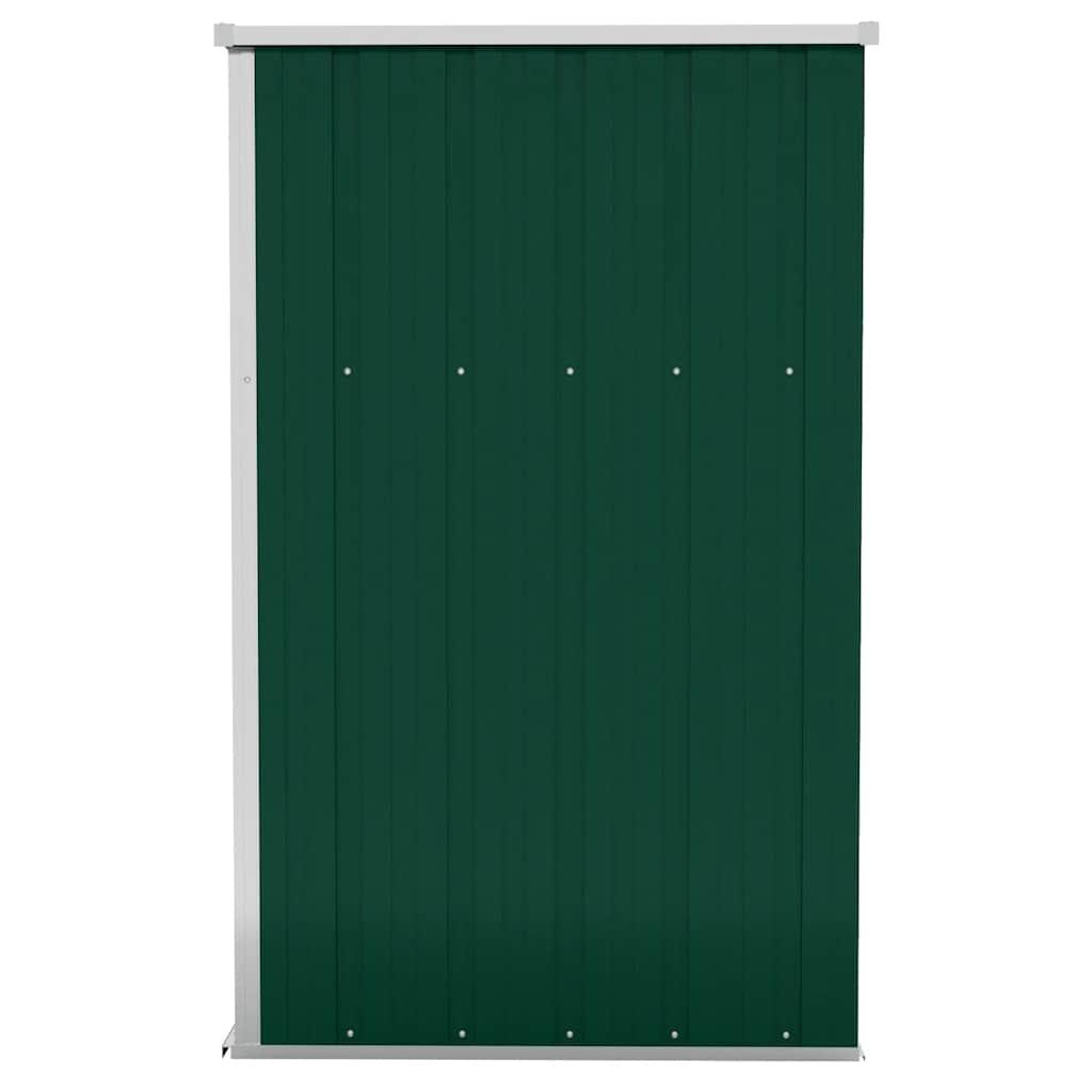 Cobertizo de jardín pared acero galvanizado verde 118x194x178cm