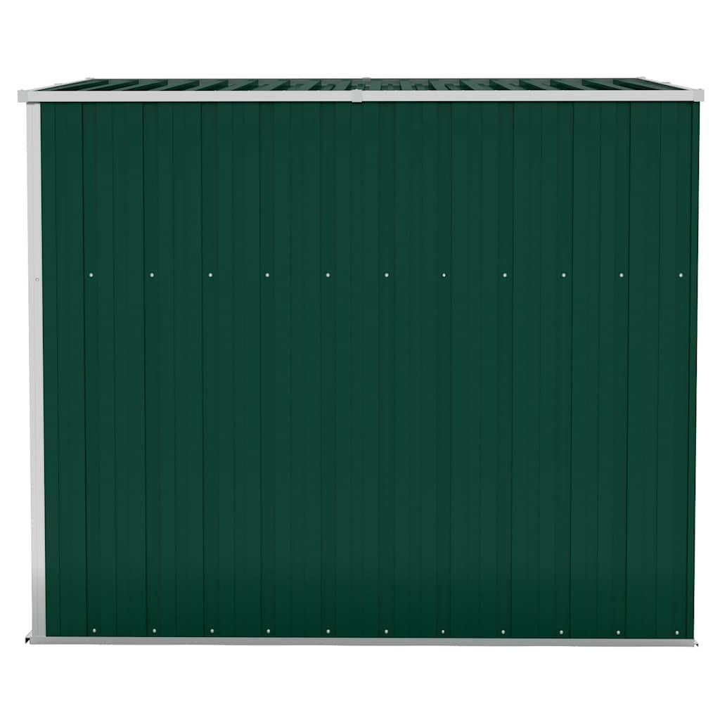 Cobertizo de jardín pared acero galvanizado verde 118x194x178cm
