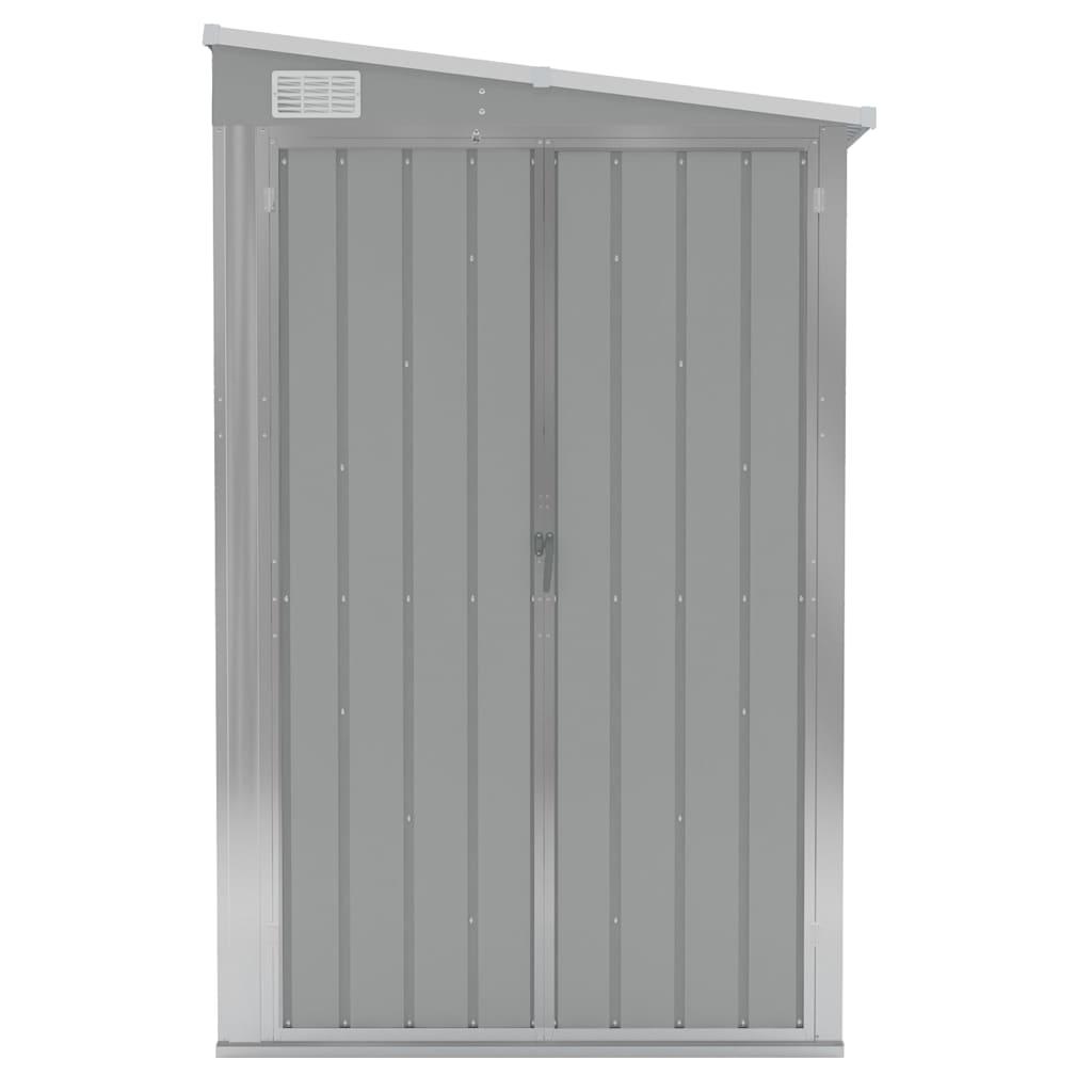 Cobertizo de jardín pared acero galvanizado verde 118x194x178cm