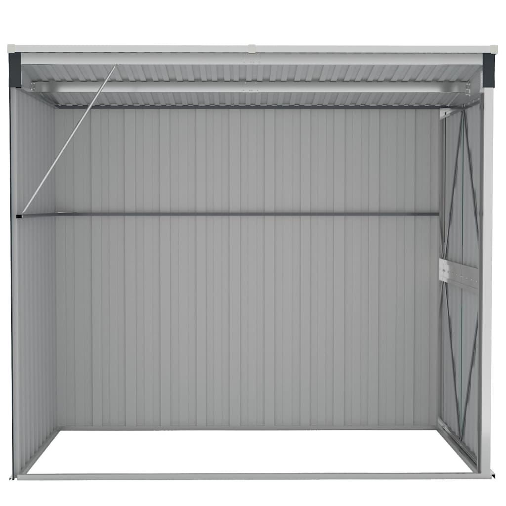 Cobertizo de jardín pared acero galvanizado verde 118x194x178cm