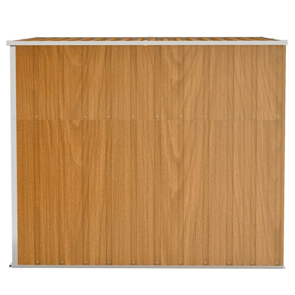 Cobertizo de jardín pared acero galvanizado verde 118x288x178cm