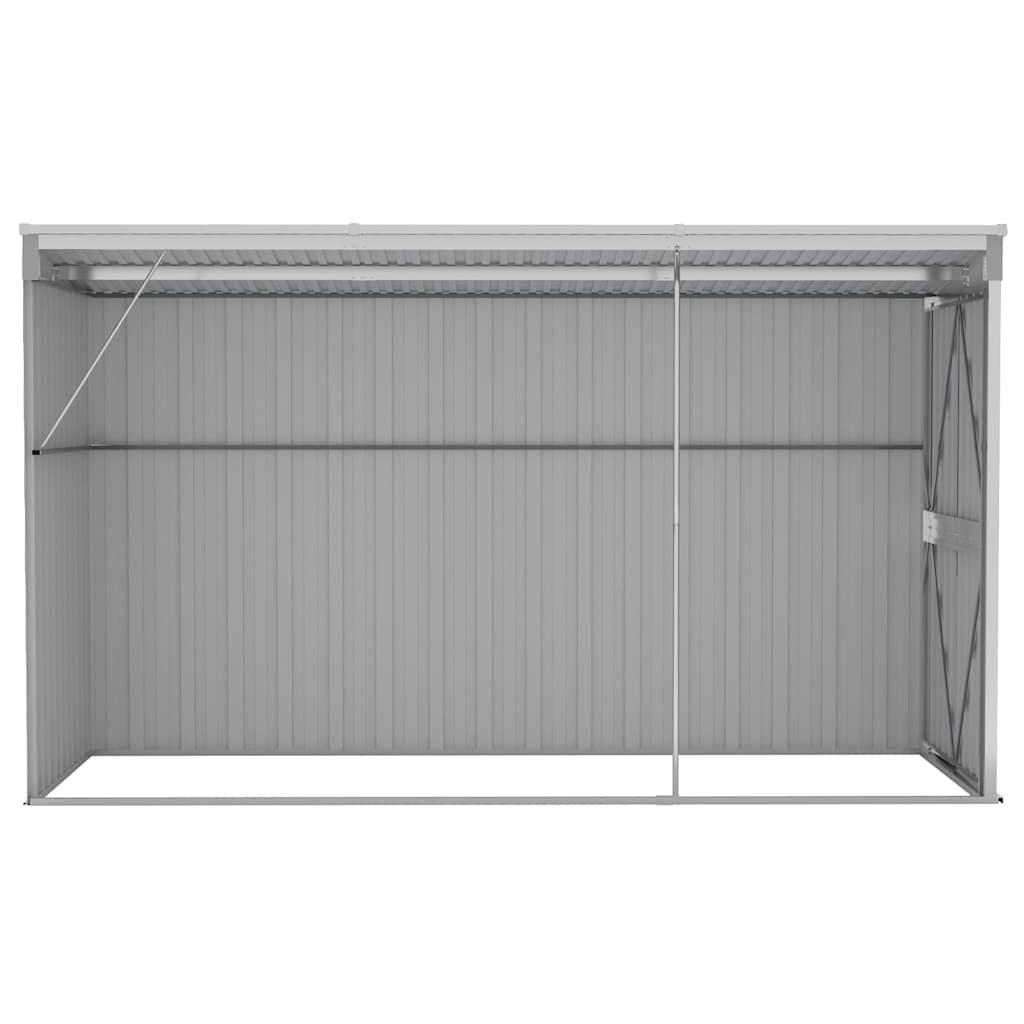 Cobertizo de jardín pared acero galvanizado verde 118x100x178cm