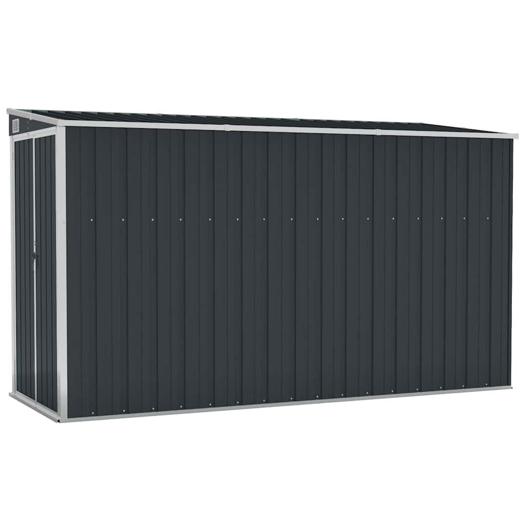 Cobertizo de jardín pared acero galvanizado verde 118x288x178cm