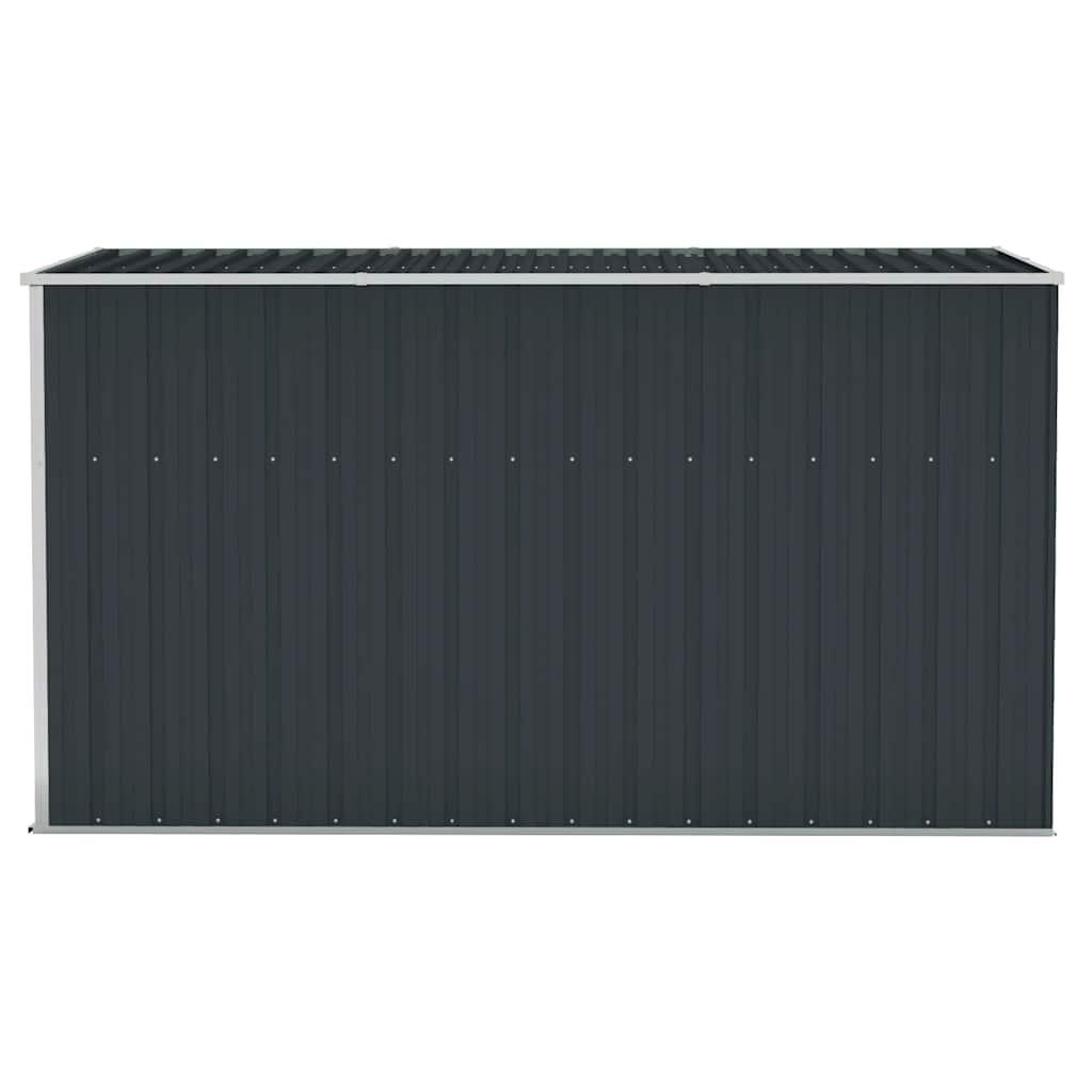 Cobertizo de jardín pared acero galvanizado verde 118x288x178cm