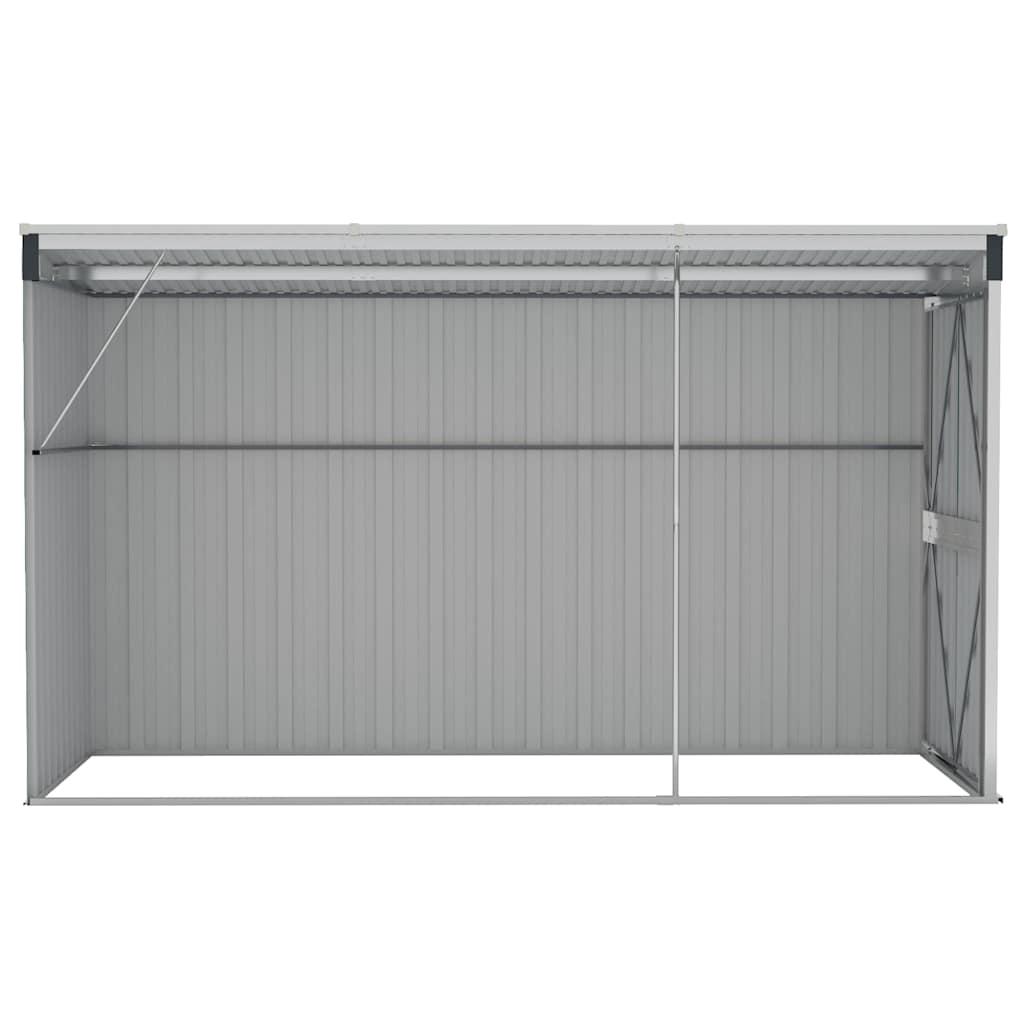 Cobertizo de jardín pared acero galvanizado verde 118x288x178cm