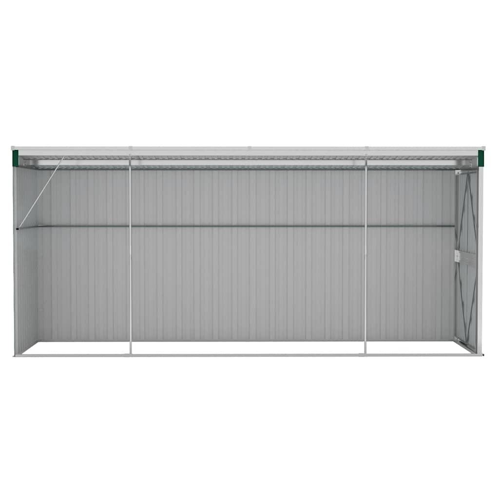 Cobertizo de jardín pared acero galvanizado verde 118x100x178cm
