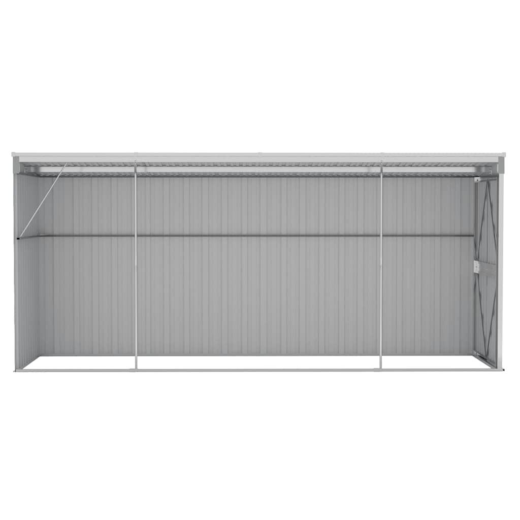 Cobertizo de jardín pared acero galvanizado verde 118x100x178cm