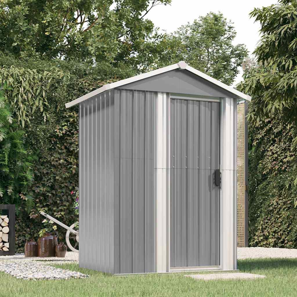 Cobertizo de jardín acero galvanizado antracita 126x97,5x177 cm