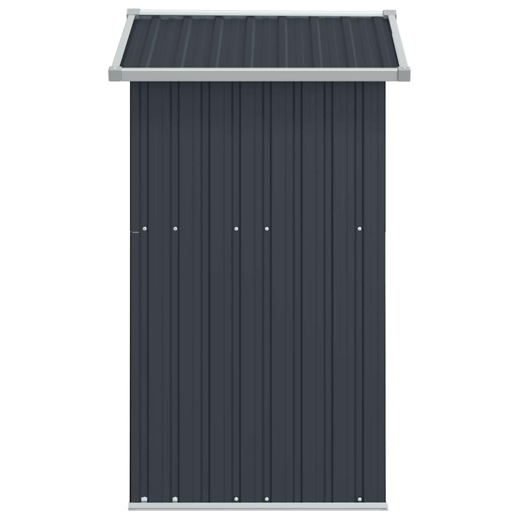 Cobertizo de jardín acero galvanizado antracita 126x97,5x177 cm
