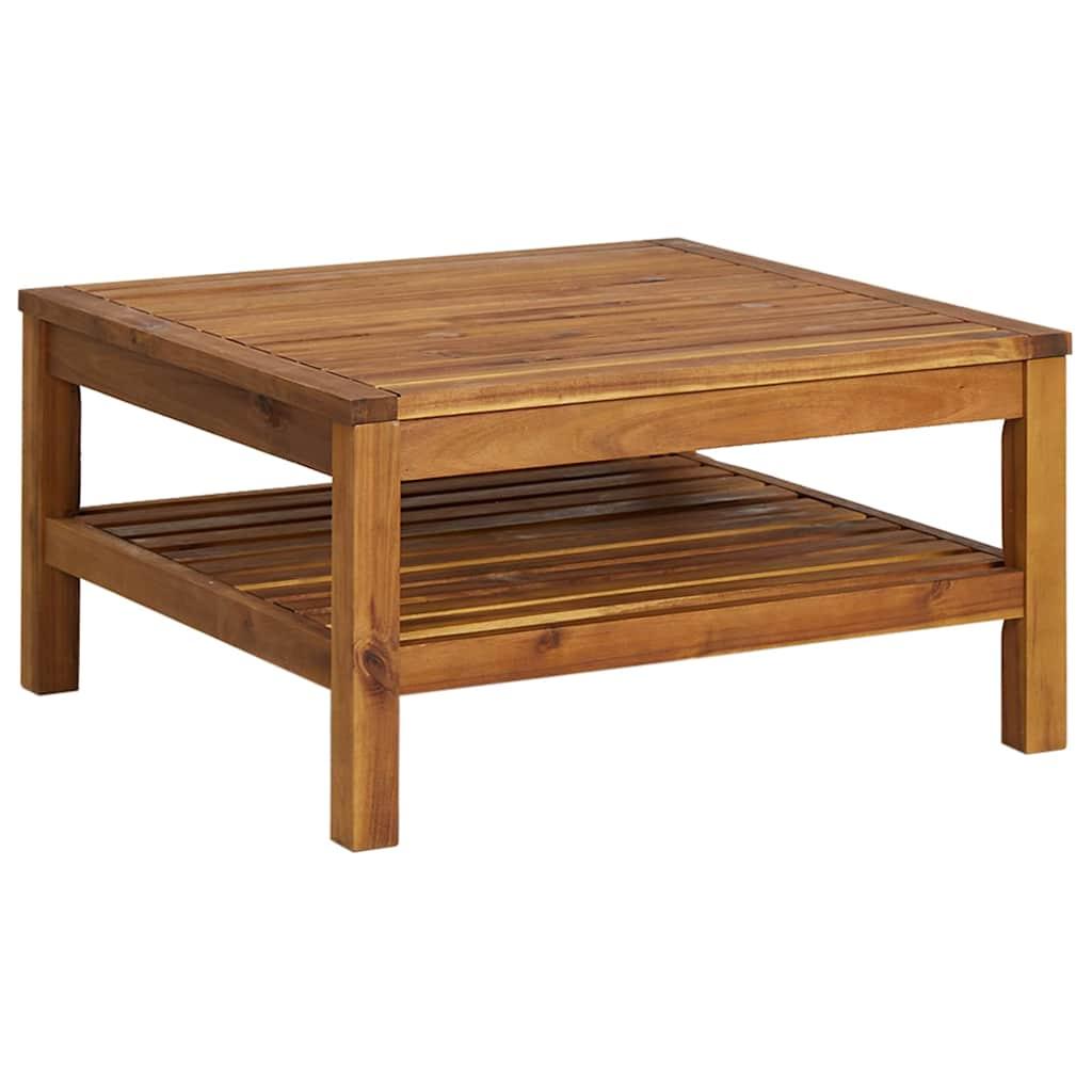 Mesa de centro de madera maciza de acacia 100x50x33 cm