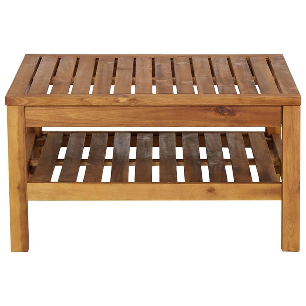 Mesa de centro de madera maciza de acacia 100x50x33 cm
